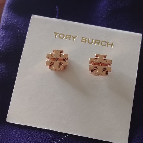 Tory Burch Jewelry - Tory Burch Logo Stud Earrings